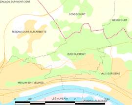 Mapa obce Évecquemont