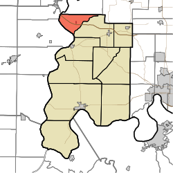 Bethel Township, Posey County, Indiana.svg'yi vurgulayan harita