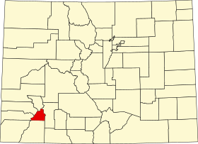 Map of Colorado highlighting San Juan County.svg