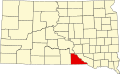 Kaart van South Dakota met daarop Gregory County.svg