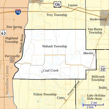 Map of Wabash Township Map of Wabash Township, Fountain County, Indiana.svg