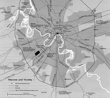 Carte supposée du Métro 2. Créé par le service de renseignements des États-Unis.