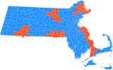 Massachusetts 191st General Court Senate Composition January 2019.svg