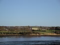 The back of Medina High School, off Fairlee Road, Newport, Isle of Wight seen from the Newport to Cowes cycle path across the River Medina.