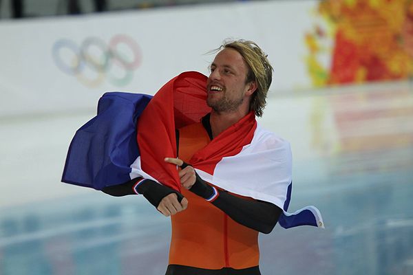 Michel Mulder celebrating his victory