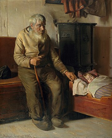 File:Michael Ancher - Blind Kristian minding a child - Google Art Project.jpg