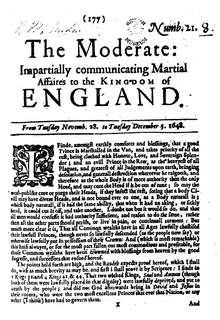 "The Moderate: Impartially communicating Martial Affaires to the Kingdome of England" Moderate.png