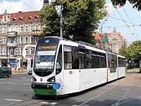 Moderus Beta MF 25 AC 603, tram line 12, Szczecin, 2019.jpg