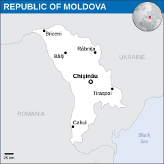 Mapa Mołdawii