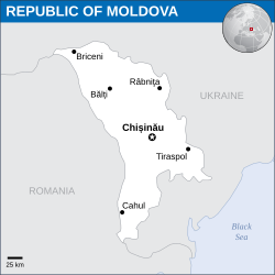 Location of Moldova