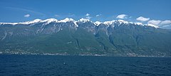 Il Monte Baldo visto da Campione del Garda