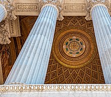 A part of the interior decorations of the ceiling of one of the propylaea Monumento Nazionale a Vittorio Emanuele II, Rome (15228831322).jpg