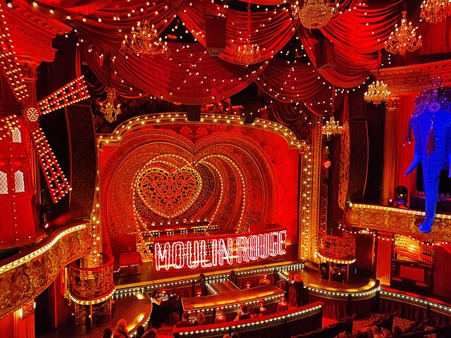 Image of the stage at the Piccadilly Theatre, London in March 2023