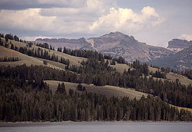 Le mont Schurz depuis le parc national de Yellowstone en 1977.