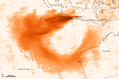 Mount Merapi sulfur dioxide cloud over the Indian Ocean on 11 November 2010 Mount Merapi, Sulfur dioxide cloud over the Indian ocean 11 November 2010.png