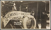 Alison Turnbull Hopkins' car in 1916. Mrs. J.A.H. Hopkins' car 160012v.jpg