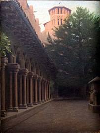 Le cloître des Augustins à Toulouse (1900), musée des Beaux-Arts de Carcassonne