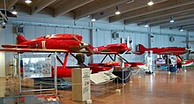 Macchi M.39, Macchi M.67 et Macchi M.C.72, de Coupe Schneider, du musée historique de l'aviation de Vigna di Valle, en Italie.