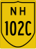 National Highway 102C marker