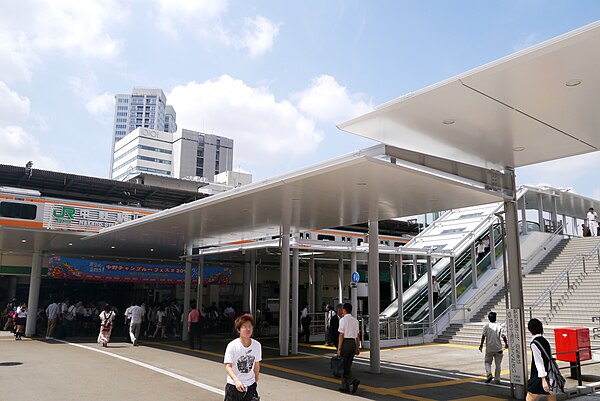 The north entrance to Nakano Station in July 2012