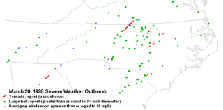 <span class="mw-page-title-main">1998 Gainesville–Stoneville tornado outbreak</span>
