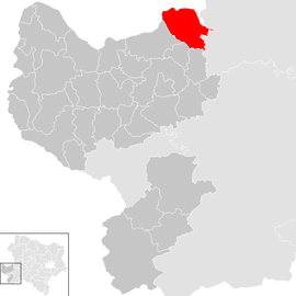 Poloha obce Neustadtl an der Donau v okrese Amstetten (klikacia mapa)