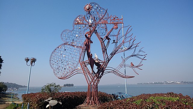 Image: Noha installation friend view from Bhopal lake