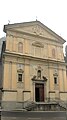Fasade til sognekirken dedikert til San Bartolomeo (1600-tallet)