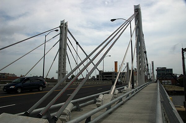 North Avenue Bridge over the Chicago River, looking east