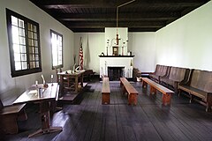 When the members of the Samuel Mason Gang received their hearing in the Spanish colonial court of New Madrid, the frontier courtroom may not have been much bigger than a typical courtroom interior, as was found in the Old Cahokia Courthouse.