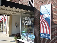 Entrance to the old Eagle Center Building on Main St.