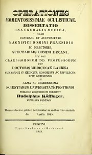 Миниатюра для Файл:Operationes momentosissimae oculisticae - dissertatio inauguralis medica ... (IA b22388801).pdf