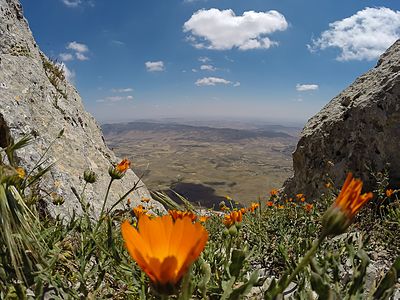 view from the top of Mountain Zaghouan in Tunisia.