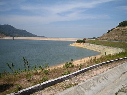 Surface water stored in reservoirs, such as this reservoir supplying Penang, are the most important source of drinking water supply in Malaysia