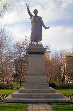 Sandor Petofi statue, Budapest, Hungary. Petofi Budapest.jpg