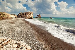 Stranden Petra tou romiou.