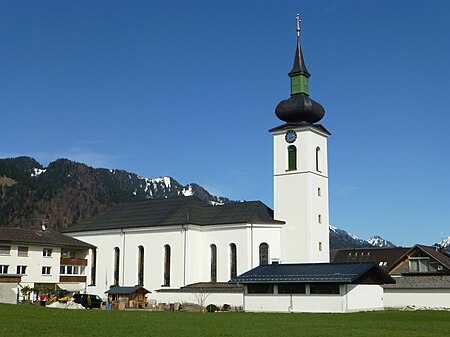 Pfarrkirche Hittisau von Südwesten