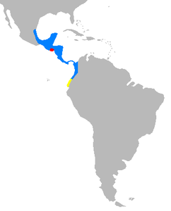 Range map Tapirus bairdii.png