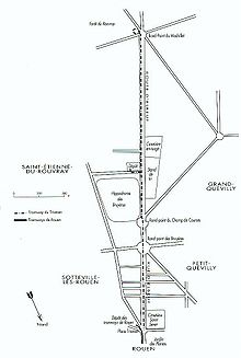 Map of Trianon tramway Rouen - Plan du tramway du Trianon.jpg