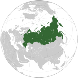 Location of Russia. Crimea, whose annexation by Russia from Ukraine is mostly unrecognized internationally, shown in light green.[1]