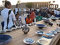 Young potters from the House of Pottery - Luxor showing of their wares