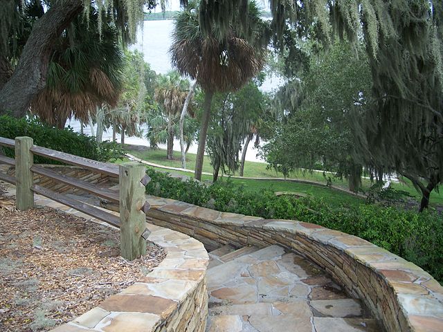 View from the top of the Tocobaga mound at Philippe Park