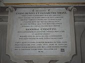 Tombe de Guido Reni et Elisabetta Sirani, Bologne, basilique San Domenico[23].