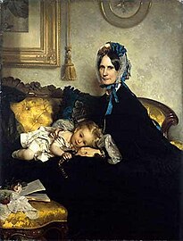 Julius Scholtz, Babcia z wnuczkiem, 1863