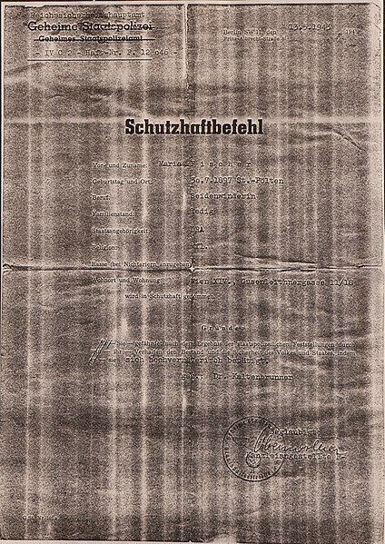 File:Schutzhaftbefehl Maria Fischer - Kopie 3.jpg