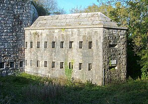 Caponier, Scraesdon Fort, Cornwall, United Kingdom