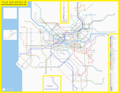 Carte topologique du métro du Séoul.
