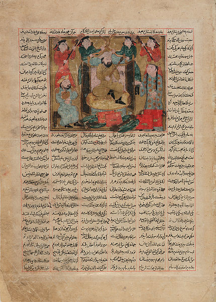 File:Shahnameh - Sam granting audience to the queen Sindukht.jpg