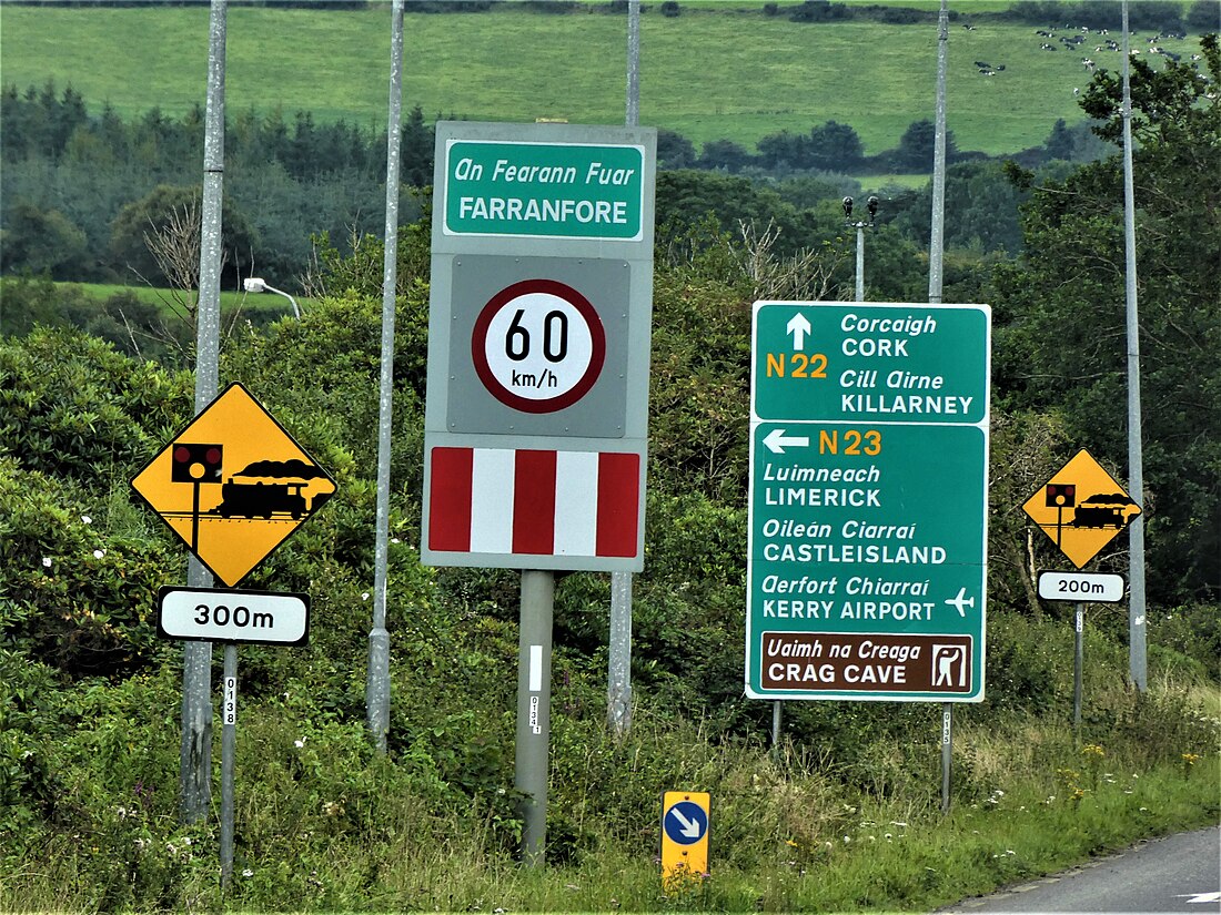 Road signs in Ireland