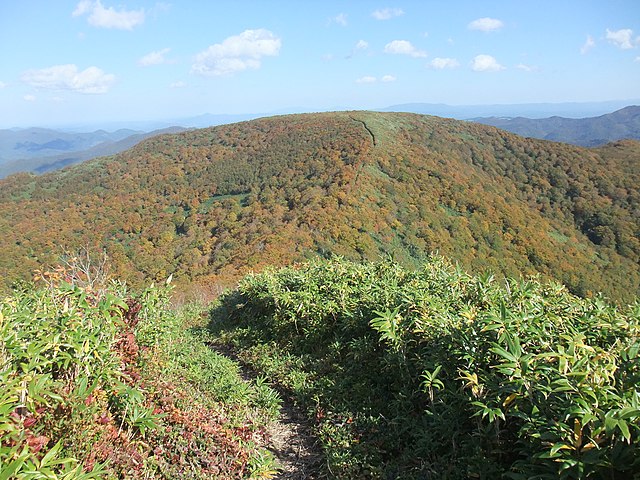 Shikakudake on the border of Takko with Iwate Prefecture and Akita Prefecture